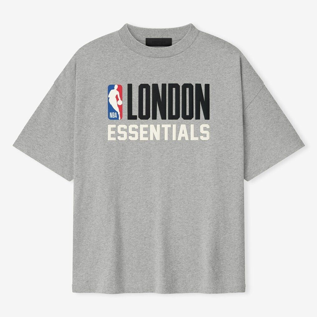 Fear of God x NBA Unisex London Game 90s Fit T-Shirt - Heather Gray