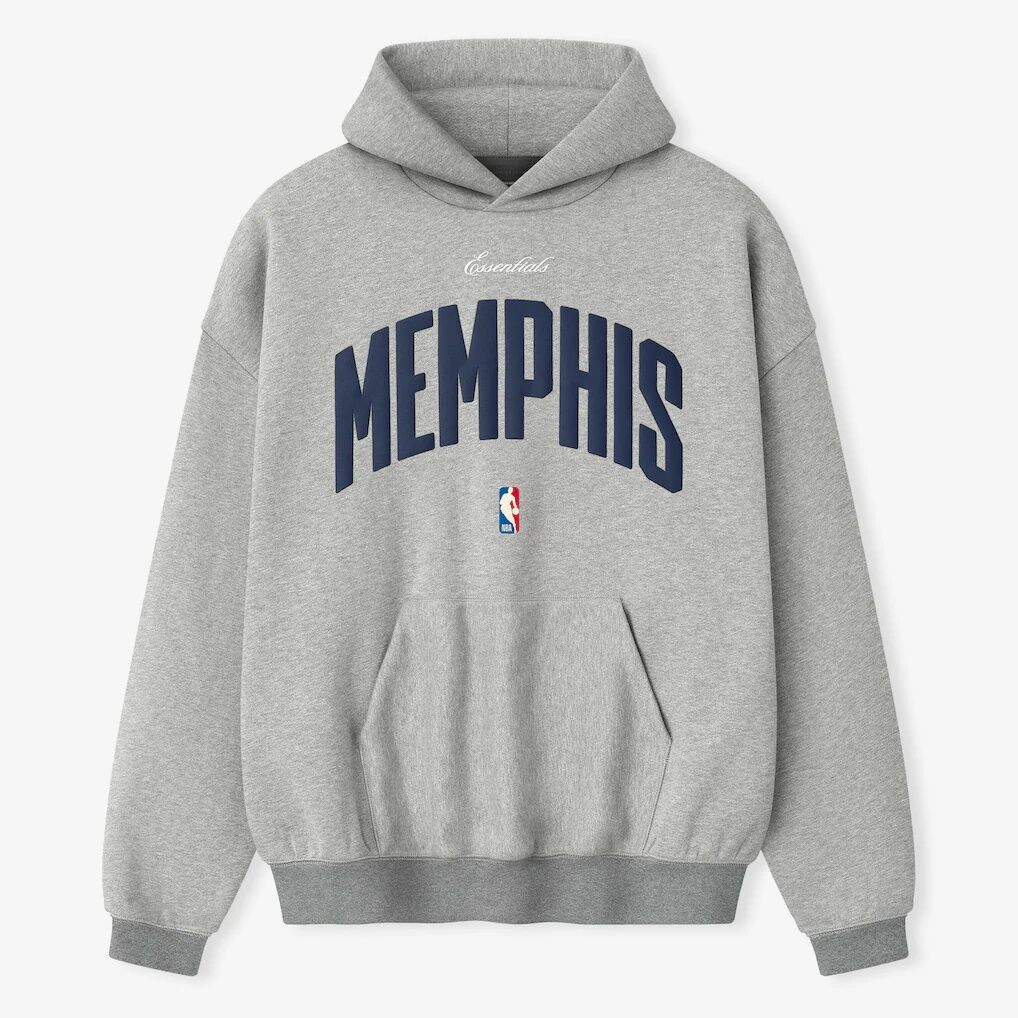 Memphis Grizzlies Fear of God x NBA Unisex  90s Hoodie - Heather Gray