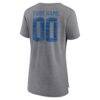 Toronto Blue Jays Women's Heritage Personalized Any Name & Number Tri-Blend T-Shirt - Gray - Detail View
