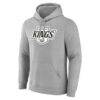 Los Angeles Kings Big & Tall Personalized Name & Number Monochrome Pullover Hoodie - Gray - Side View