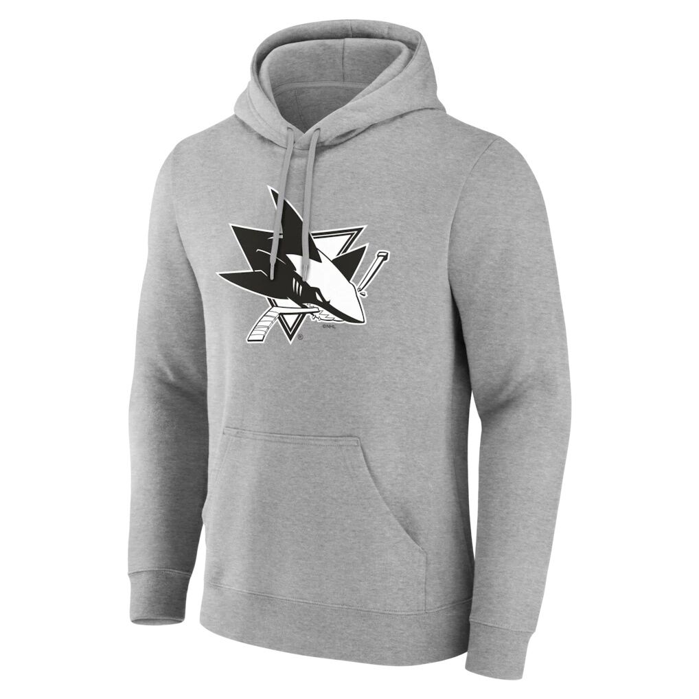 San Jose Sharks Big & Tall Personalized Name & Number Monochrome Pullover Hoodie