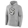 Seattle Kraken Big & Tall Personalized Name & Number Monochrome Pullover Hoodie - Gray - Side View