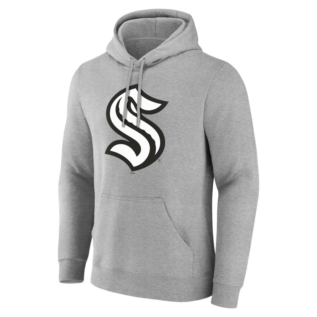 Seattle Kraken Big & Tall Personalized Name & Number Monochrome Pullover Hoodie