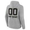 Toronto Maple Leafs Big & Tall Personalized Name & Number Monochrome Pullover Hoodie - Gray - Detail View