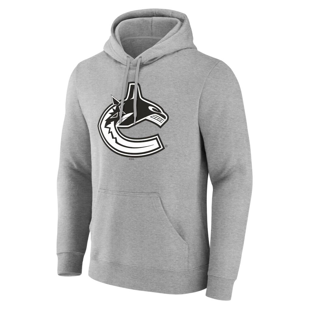 Vancouver Canucks Big & Tall Personalized Name & Number Monochrome Pullover Hoodie