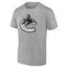 Vancouver Canucks Big & Tall Personalized Name & Number Monochrome T-Shirt - Gray - Side View
