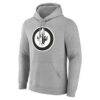 Winnipeg Jets Big & Tall Personalized Name & Number Monochrome Pullover Hoodie - Gray - Side View