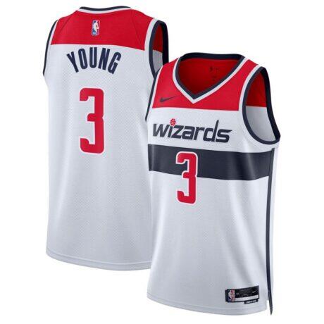 Trae Young Washington Wizards Nike Unisex Swingman Jersey - White - Front View