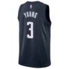 Trae Young Washington Wizards Jordan Brand Unisex Swingman Jersey - Navy - Detail View