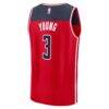 Trae Young Washington Wizards Fashion7 Fast Break Jersey - Red - Detail View