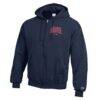 Atlanta Braves Champion Eco Powerblend Full-Zip Hoodie - Navy - Back View