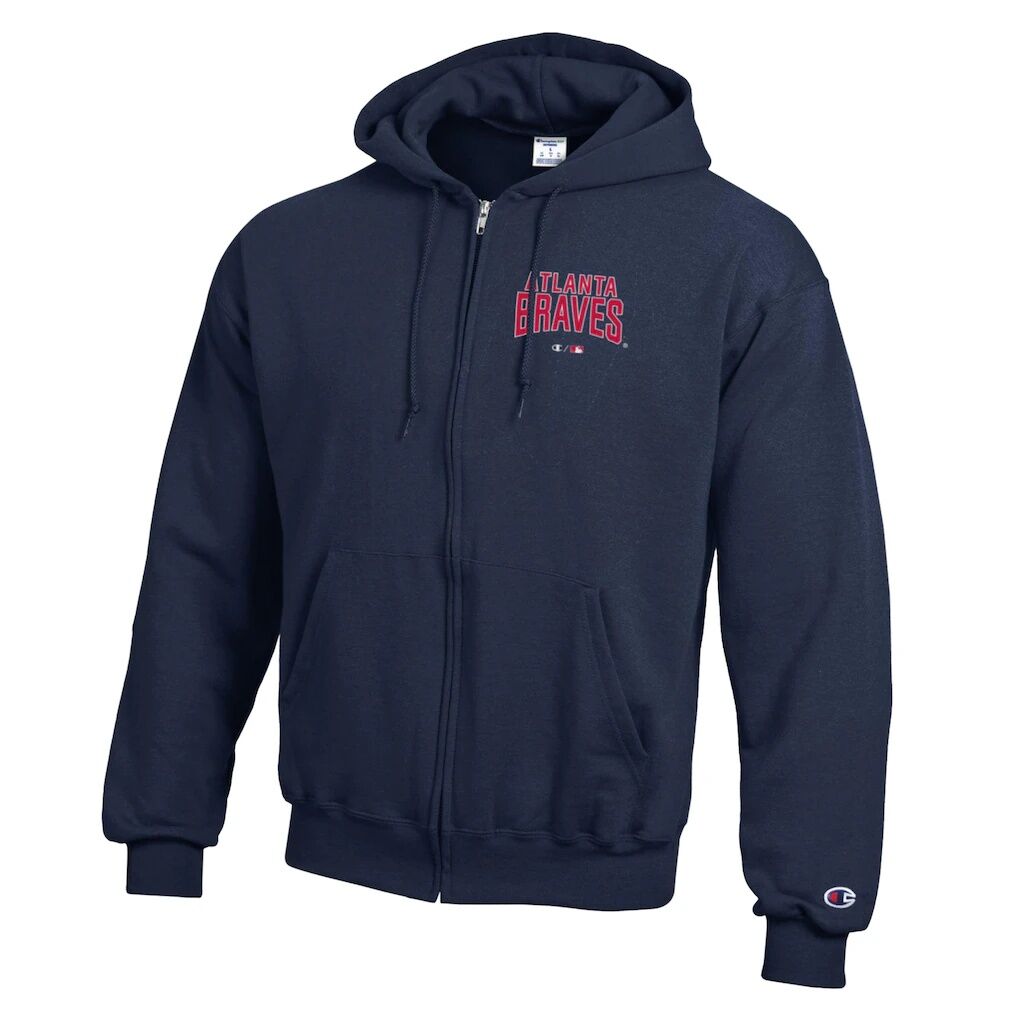 Atlanta Braves Champion Eco Powerblend Full-Zip Hoodie