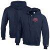 Atlanta Braves Champion Eco Powerblend Full-Zip Hoodie - Navy - Front View