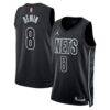 Egor Dëmin Brooklyn Nets Jordan Brand Unisex Swingman Jersey - Black - Front View