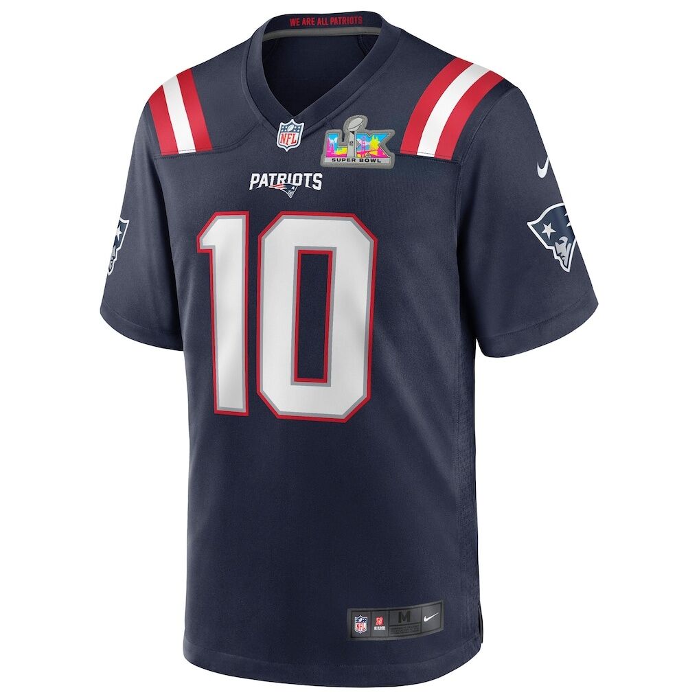 Drake Maye New England Patriots Nike Super Bowl LX Patch Game Jersey