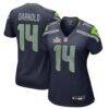 Sam Darnold Seattle Seahawks Nike Women's Super Bowl LX Patch Game Jersey - - Front View