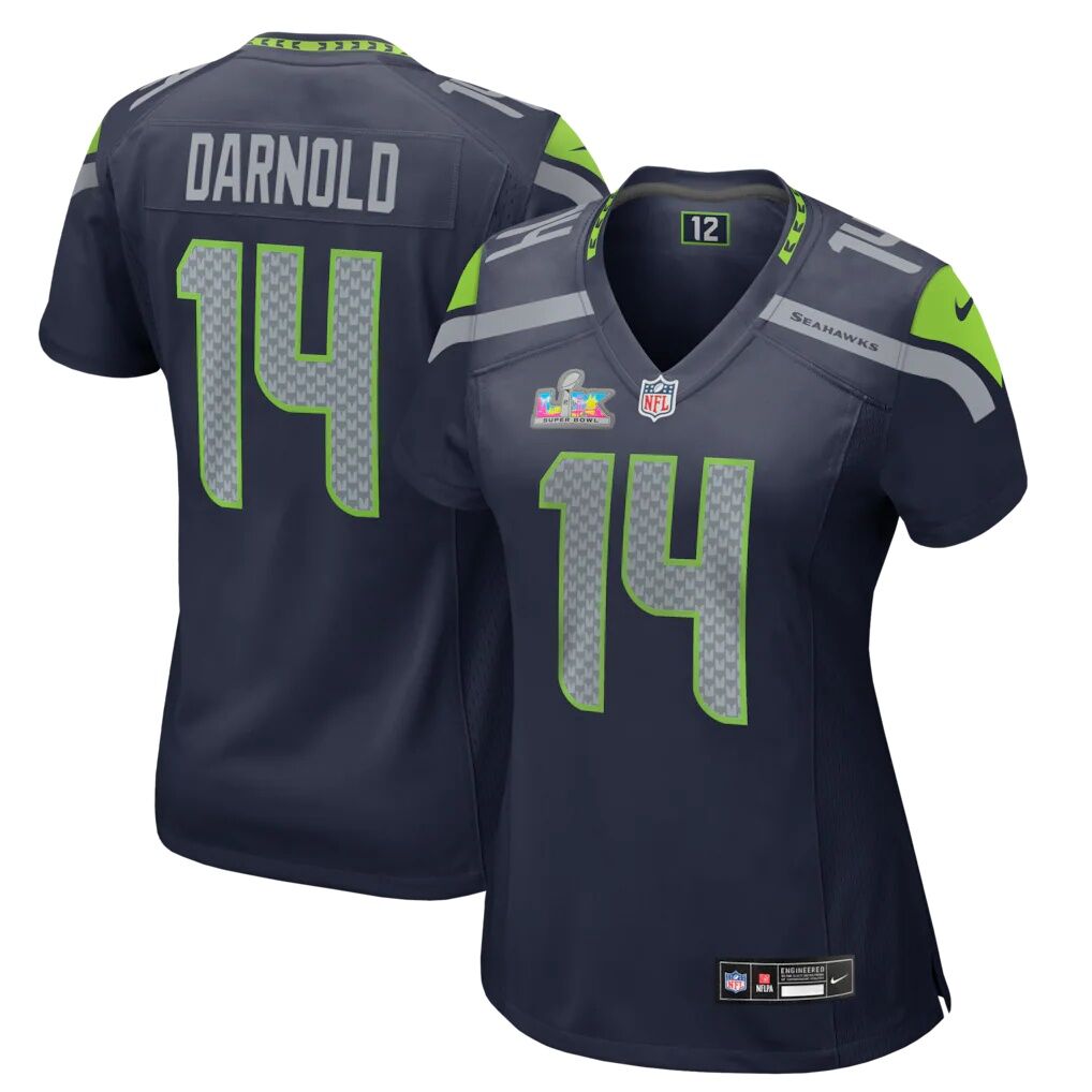 Sam Darnold Seattle Seahawks Nike Women's Super Bowl LX Patch Game Jersey - College Navy