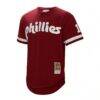 John Kruk Philadelphia Phillies Mitchell & Ness Big & Tall Cooperstown Collection Mesh Batting Practice Jersey - - Alt2