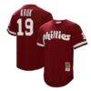 John Kruk Philadelphia Phillies Mitchell & Ness Big & Tall Cooperstown Collection Mesh Batting Practice Jersey - - Front View