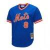 Gary Carter New York Mets Mitchell & Ness Big & Tall Cooperstown Collection Mesh Batting Practice Jersey - - Side View
