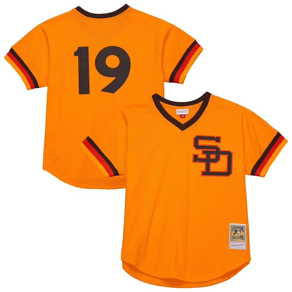 Tony Gwynn San Diego Padres Mitchell & Ness Big & Tall Cooperstown Mesh Batting Practice Jersey
