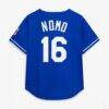 Hideo Nomo Los Angeles Dodgers Mitchell & Ness Big & Tall Cooperstown Collection Mesh Batting Practice Jersey - - Side View