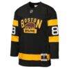 David Pastrnak Boston Bruins Mitchell & Ness Youth 2016 Winter Classic Power Play Jersey - Black - Side View
