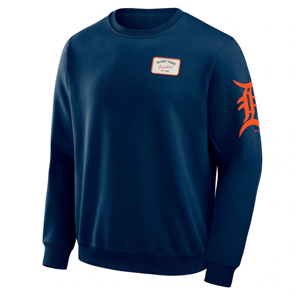 Detroit Tigers Darius Rucker Collection by Fashion7 Washed Crew Neck Pullover Sweatshirt