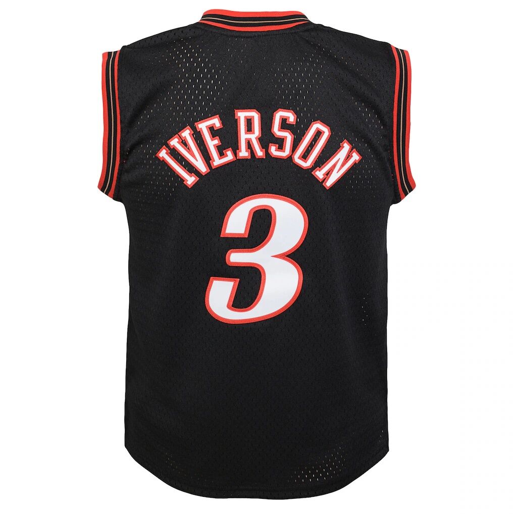 Allen Iverson Philadelphia 76ers Mitchell & Ness Youth 2000-01 Swingman Road Jersey