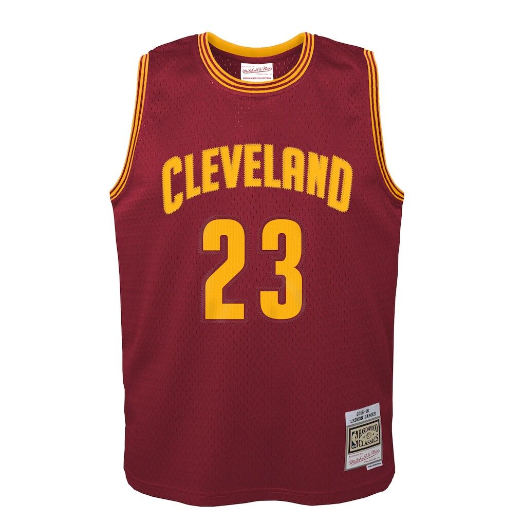 LeBron James Cleveland Cavaliers Mitchell & Ness Youth 2015/16 Hardwood Classics Swingman Jersey – Wine