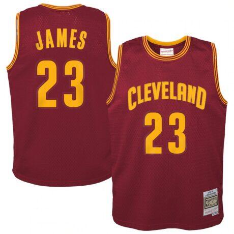 LeBron James Cleveland Cavaliers Mitchell & Ness Youth 2015/16 Hardwood Classics Swingman Jersey - - Front View