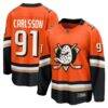 Leo Carlsson Anaheim Ducks Fashion7 Home Breakaway Jersey - Orange - Front View