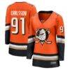 Leo Carlsson Anaheim Ducks Fashion7 Women's Home Breakaway Jersey - Orange - Front View
