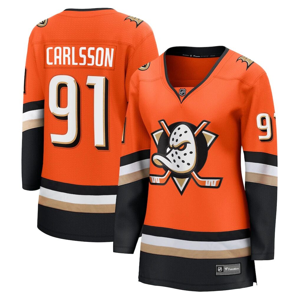 Leo Carlsson Anaheim Ducks Fashion7 Women's Home Breakaway Jersey