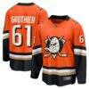 Cutter Gauthier Anaheim Ducks Fashion7 Home Breakaway Jersey - Orange - Front View
