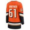 Cutter Gauthier Anaheim Ducks Fashion7 Women's Home Breakaway Jersey - Orange - Detail View