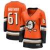 Cutter Gauthier Anaheim Ducks Fashion7 Women's Home Breakaway Jersey - Orange - Front View