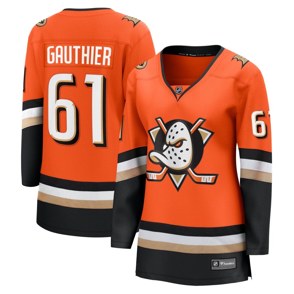 Cutter Gauthier Anaheim Ducks Fashion7 Women's Home Breakaway Jersey