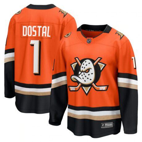 Lukas Dostal Anaheim Ducks Fashion7 Home Breakaway Jersey - Orange - Front View