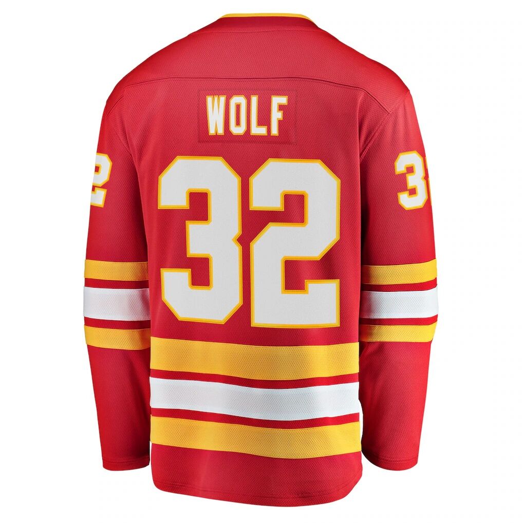 Dustin Wolf Calgary Flames Fashion7 Home Breakaway Jersey