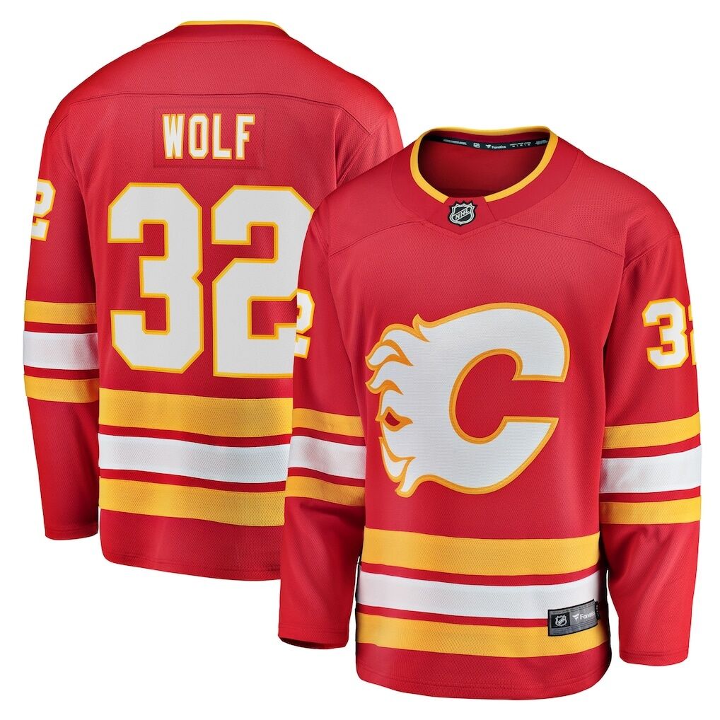 Dustin Wolf Calgary Flames Fashion7 Home Breakaway Jersey