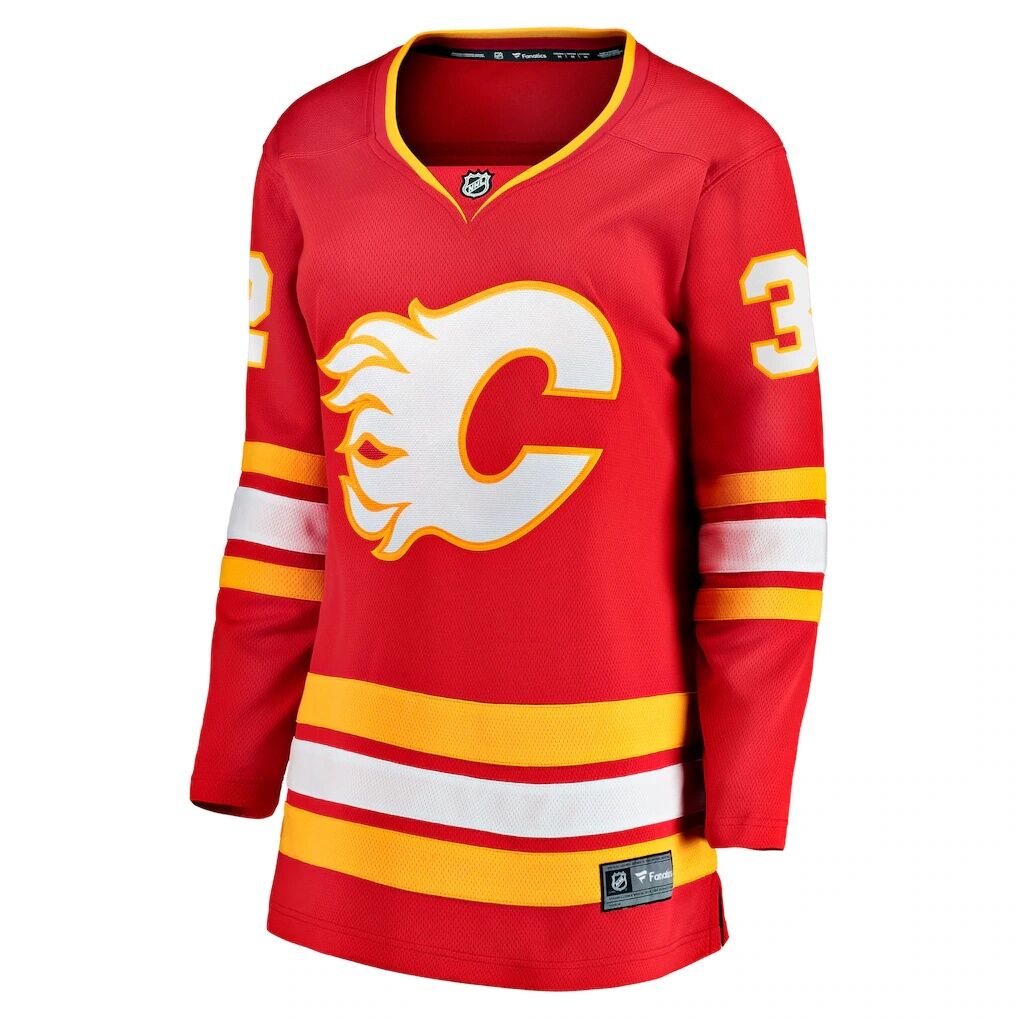 Dustin Wolf Calgary Flames Fashion7 Women's Home Breakaway Jersey