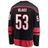 Jackson Blake Carolina Hurricanes Fashion7 Home Breakaway Jersey - Black - Detail View