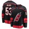 Jackson Blake Carolina Hurricanes Fashion7 Home Breakaway Jersey - Black - Front View