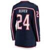 Mathieu Olivier Columbus Blue Jackets Fashion7 Women's Home Breakaway Jersey - Navy - Detail View