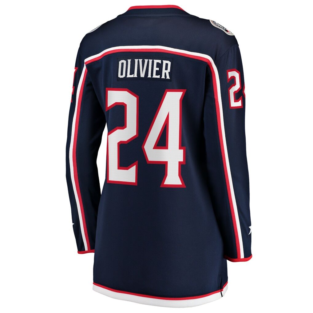 Mathieu Olivier Columbus Blue Jackets Fashion7 Women's Home Breakaway Jersey