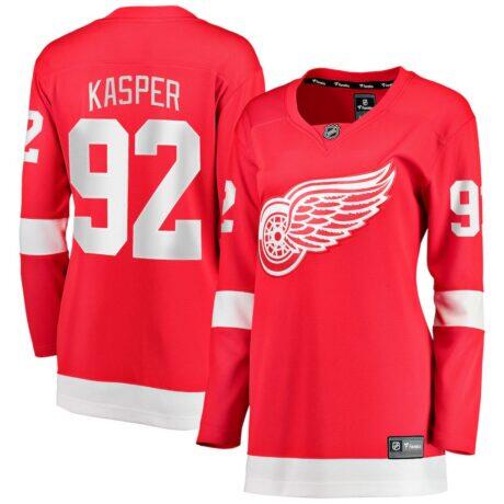 Marco Kasper Detroit Red Wings Fashion7 Women's Home Breakaway Jersey - Red - Front View