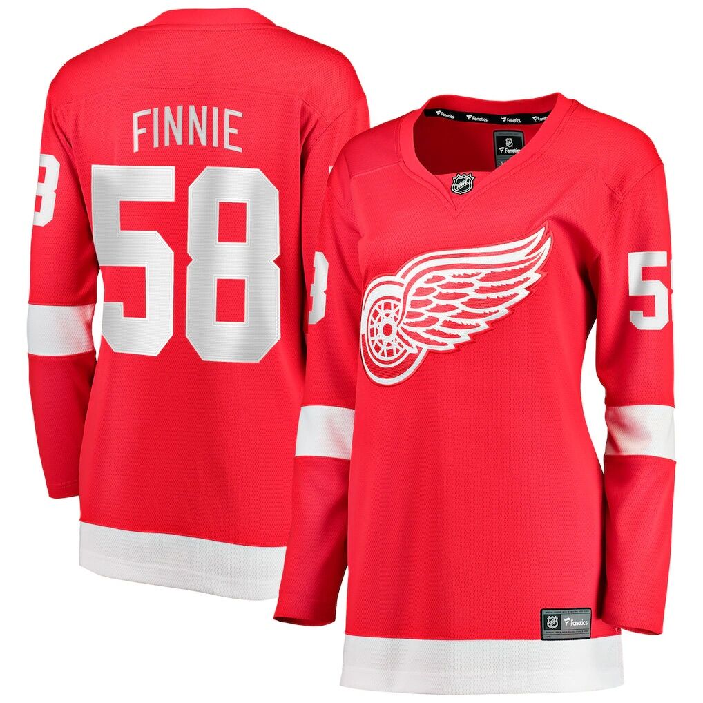 Emmitt Finnie Detroit Red Wings Fashion7 Women's Home Breakaway Jersey