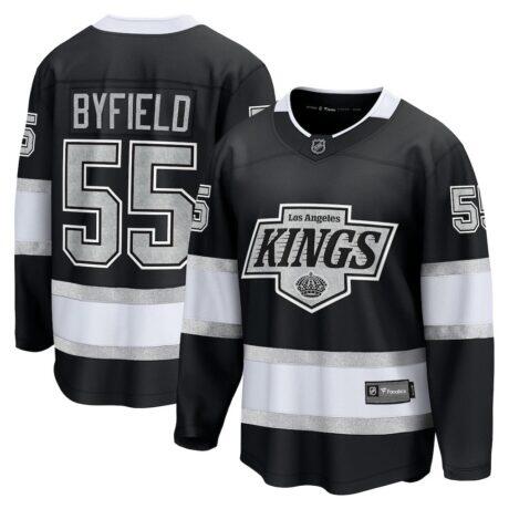 Quinton Byfield Los Angeles Kings Fashion7 Home Breakaway Jersey - Black - Front View