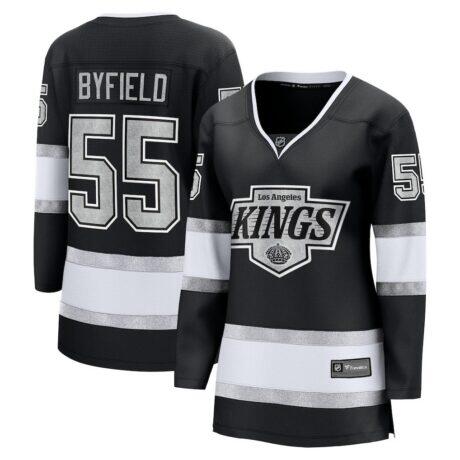 Quinton Byfield Los Angeles Kings Fashion7 Women's Home Breakaway Jersey - Black - Front View